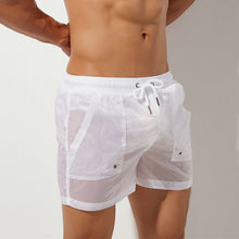 Load image into Gallery viewer, Tulum Transparent Swimwear Sheer Swimming Shorts Men - White