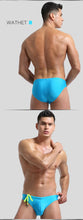 Load image into Gallery viewer, The "Cocktail" Neon Camp Brief Speedos with special drawstring sky blue - MaverickSwim