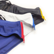 Load image into Gallery viewer, Zipp It! Men's speedo briefs with zipper on side swim trunks multicolor