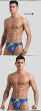Load image into Gallery viewer, The "Cocktail" Neon Camp Brief Speedos with special drawstring deep navy - MaverickSwim