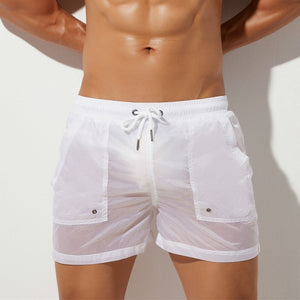 Tulum Transparent Swimwear Sheer Swimming Shorts Men - White