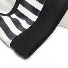 Load image into Gallery viewer, Mykonos Swim Briefs Black and White Striped w