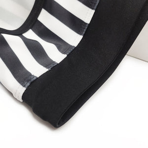 Mykonos Swim Briefs Black and White Striped w